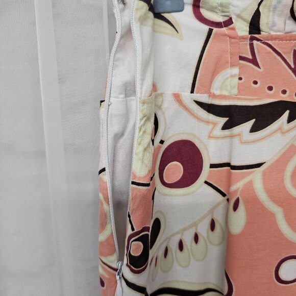 Apostrophe Pink Green Floral Skirt Retro Y2K Boho Eyelet Fairy Festival 10 - Picture 10 of 14